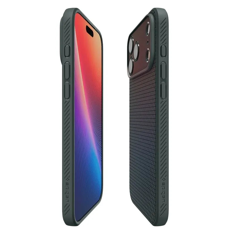Spigen Liquid Air – dėklas, skirtas iPhone 17 Pro Max (Abyss Green)