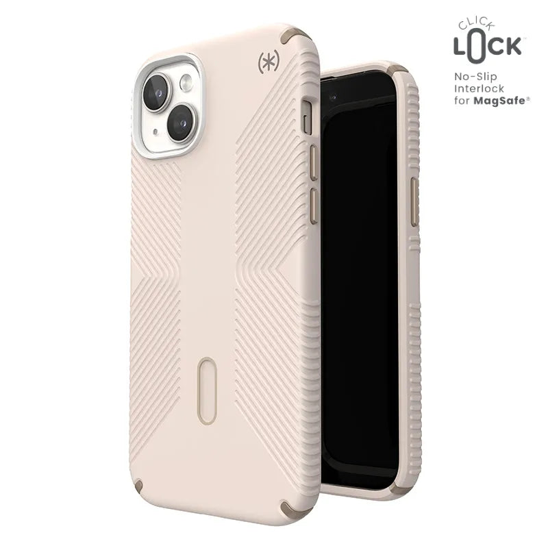 Speck Presidio2 Grip ClickLock & Magsafe - Dėklas iPhone 15 Plus / iPhone 14 Plus (Bleached Bone / Heirloom Gold / Hazel Brown)