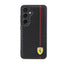 Ferrari Carbon Printed Line – dėklas Samsung Galaxy S24+ telefonui (juodas)