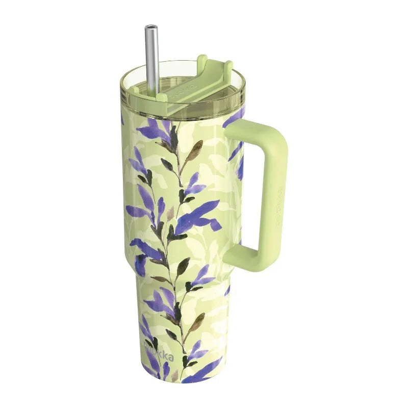 Quokka Stream – 1200 ml nerūdijančio plieno termopuodelis su šiaudeliu (Matcha)