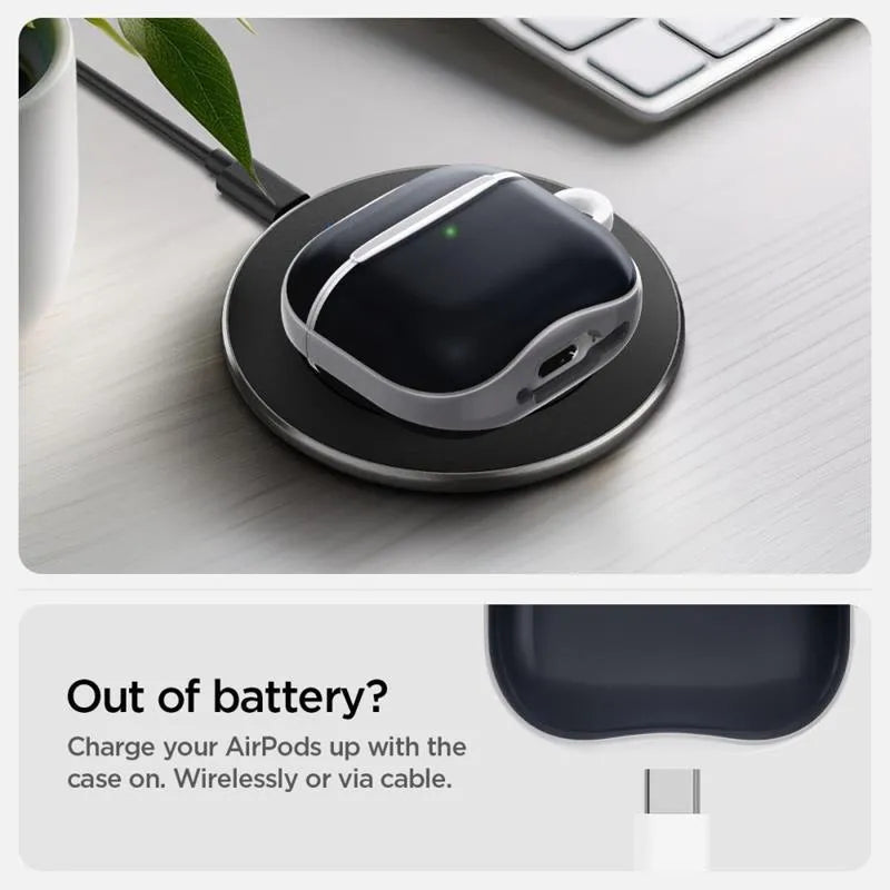 Spigen Classic C1 – dėklas Apple AirPods 4 (grafitinis)
