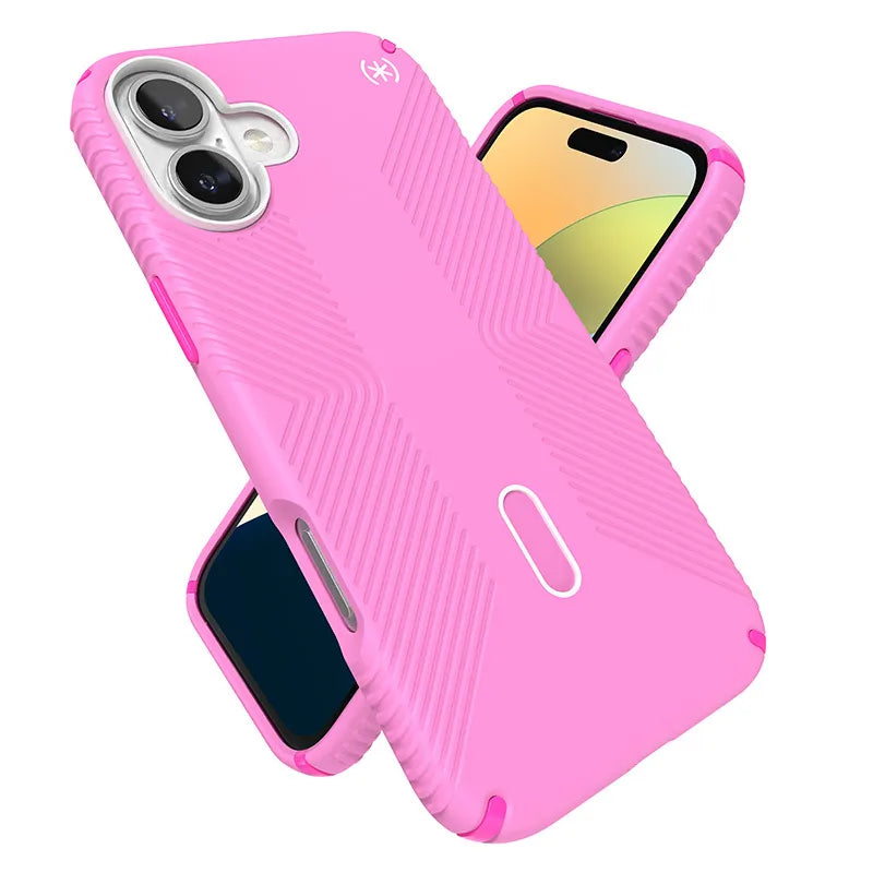 Speck Presidio2 Grip ClickLock & MagSafe - iPhone 16 Plus dėklas (True Pink / Shocking Pink / White)