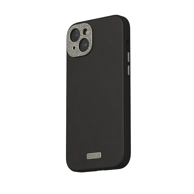 Moshi Napa MagSafe – odinis dėklas iPhone 15 Plus (Midnight Black)
