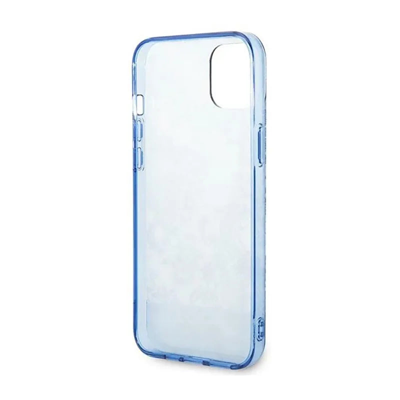 „Guess Porcelain Collection“ – dėklas „iPhone 14 Plus“ (mėlynas)