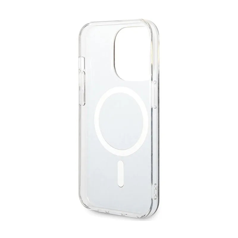 Guess 4G MagSafe – dėklas iPhone 15 Pro (juodas)