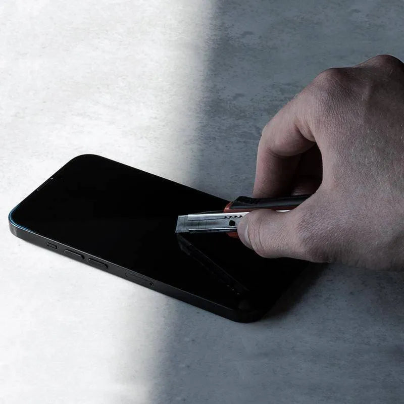 Crong 7D Nano Flexible Glass – nedūžtantis 9H hibridinis stiklas visam iPhone 14 Pro ekranui