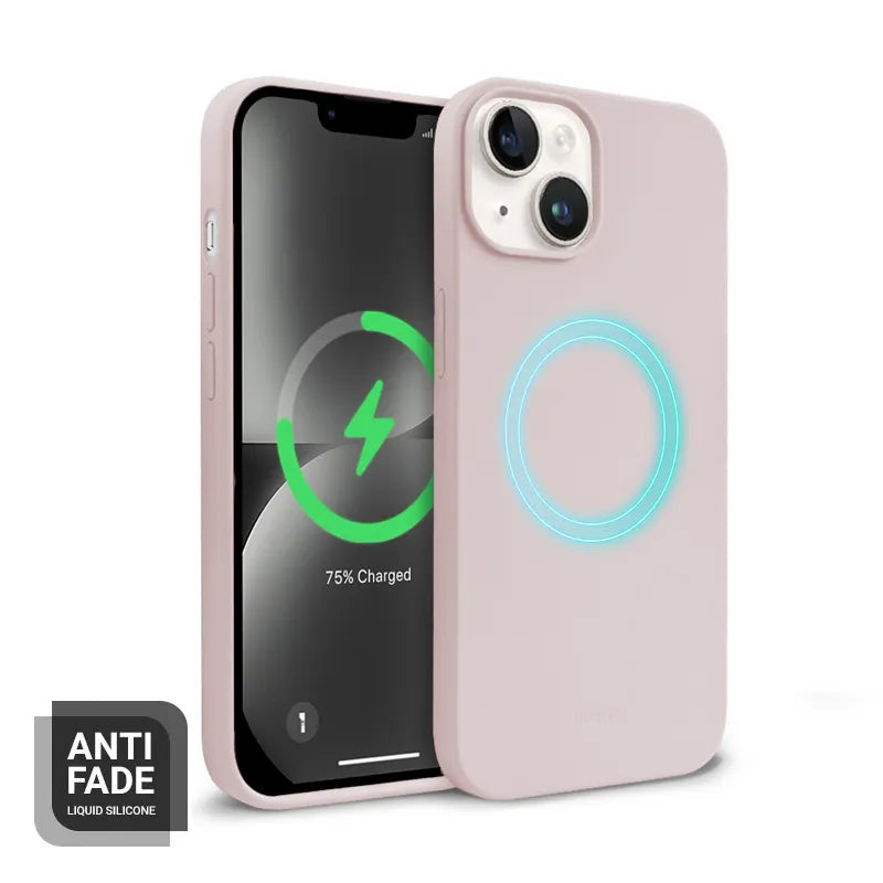 Crong Color Cover Magnetic - iPhone 14 / iPhone 13 MagSafe dėklas (smėlio rožinė)