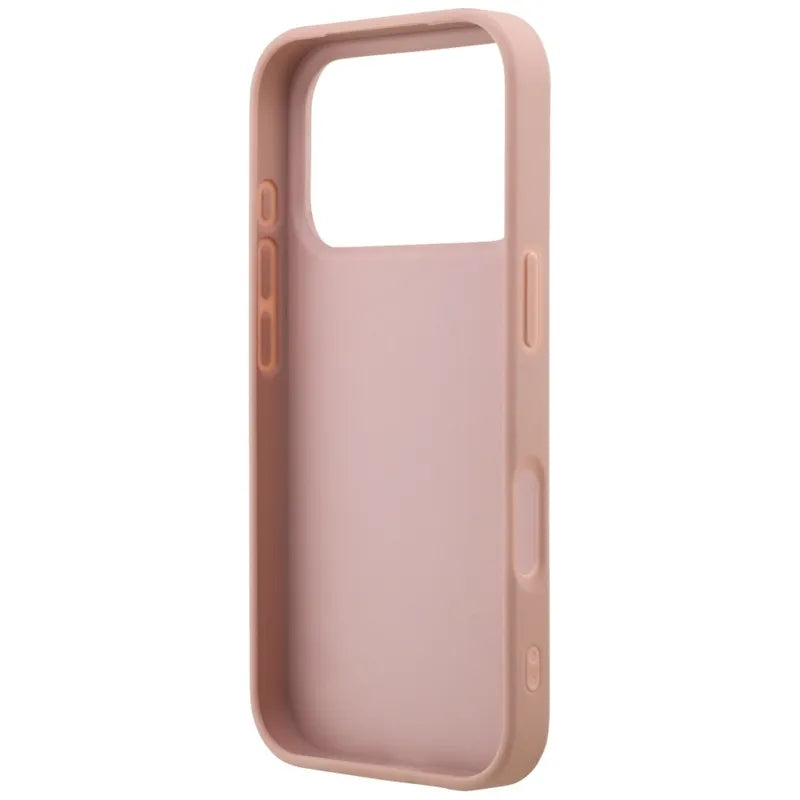 Guess Fixed Glitter Big 4G - Dėklas iPhone 17 Pro (rožinis)