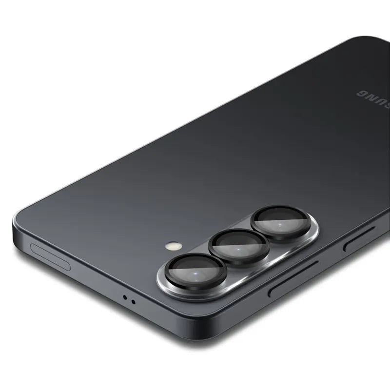Spigen Optik Pro HD GLAS.tR EZ Fit kameros apsauga 2 vnt. pakuotė - stiklinė lęšių apsauga skirta Samsung Galaxy S26+ (2 vnt.) (Juoda)