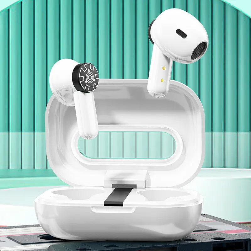 WEKOME VA06 Vanguard Series – „Bluetooth V5.2“ TWS belaidės ausinės su įkrovimo dėklu (baltos)