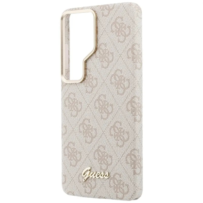 Guess 4G Script MagSafe – dėklas Samsung Galaxy S26 Ultra (rožinis)