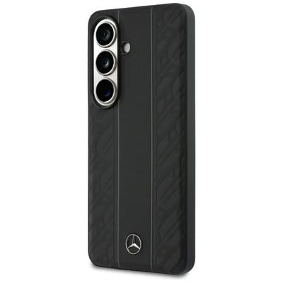 „Mercedes Laurel Leaves Vertical Stripes MagSafe“ dėklas, skirtas „Samsung Galaxy S26“ (juodas)