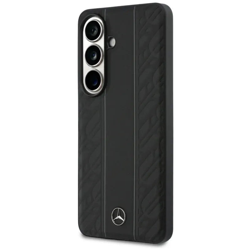 „Mercedes Laurel Leaves Vertical Stripes MagSafe“ dėklas, skirtas „Samsung Galaxy S26“ (juodas)