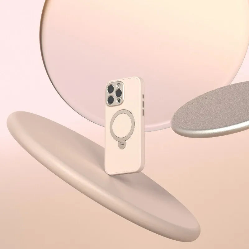 „Moshi Kameleon MagSafe“ – dėklas „iPhone 16 Pro Max“ su stovelio funkcija (šviesiai rožinė)