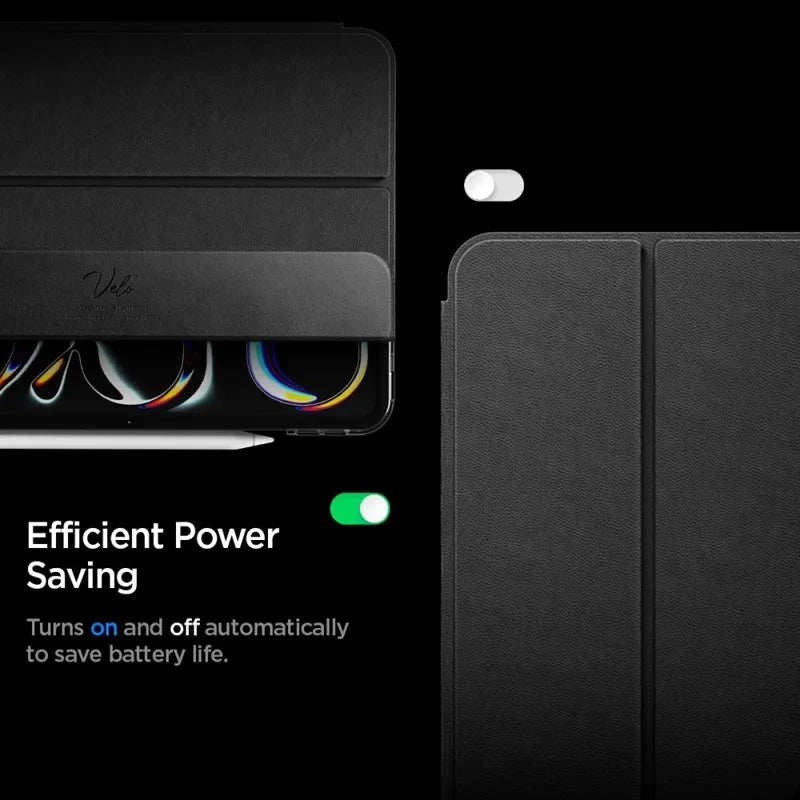 Spigen Liquid Air Folio – dėklas iPad Pro 11" (M5, 2025 / M4, 2024) (juodas)