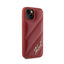 Karl Lagerfeld Diagonal Quilted Script - dėklas, skirtas iPhone 15 / 14 / 13 (raudonas)