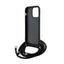 Karl Lagerfeld Crossbody Saffiano Metal Pin Karl & Choupette dėklas iPhone 14 Pro Max (juodas)