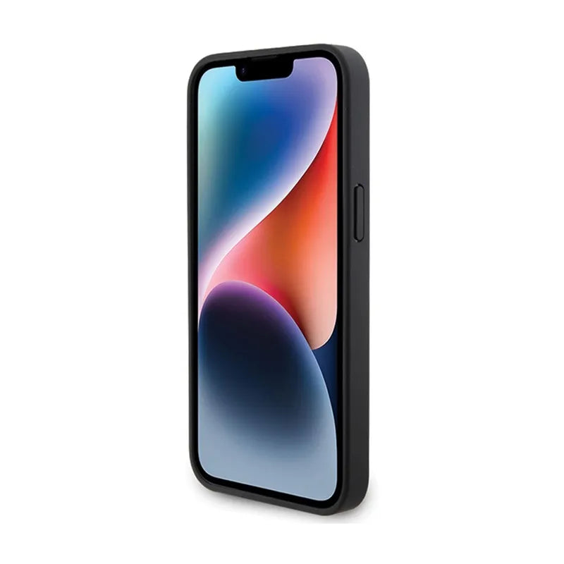 BMW odinis dėklas su rombų raštu, skirtas iPhone 15 Pro Max (juodas)