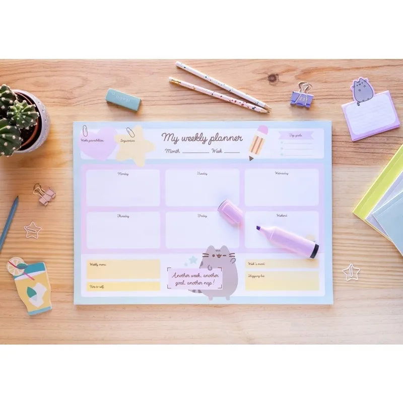 Pusheen – savaitinis planuotojas iš „Foodie“ kolekcijos, 54 puslapiai, A3