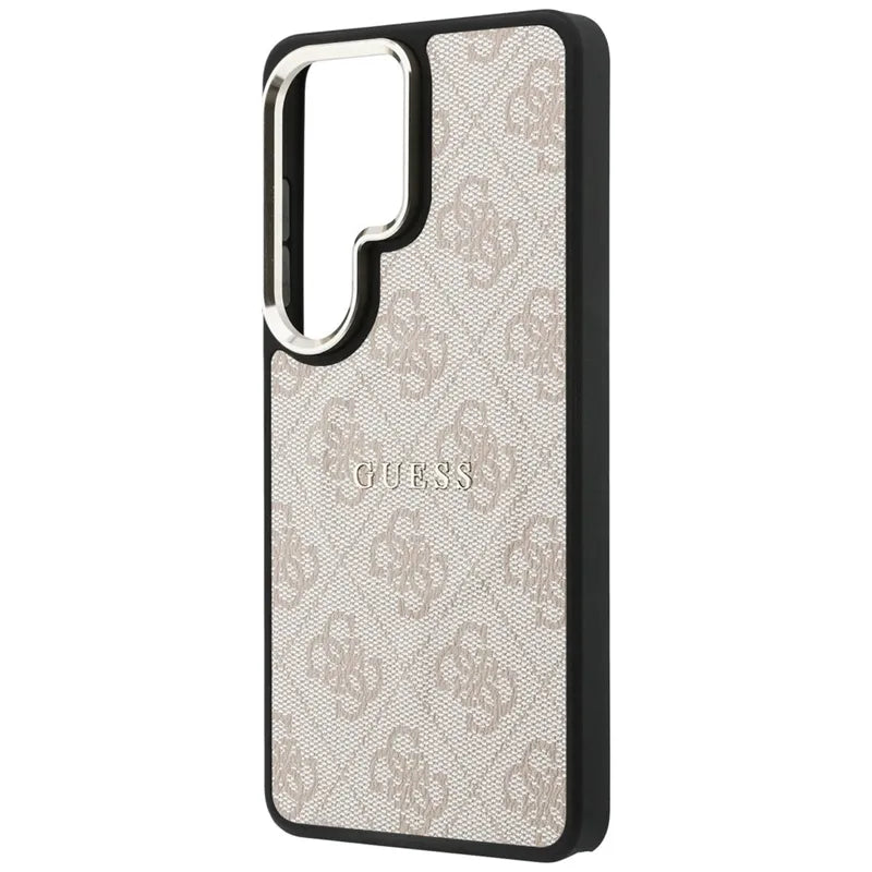 Guess 4G Embossed Ring MagSafe – Samsung Galaxy S26 Ultra dėklas (rožinis)