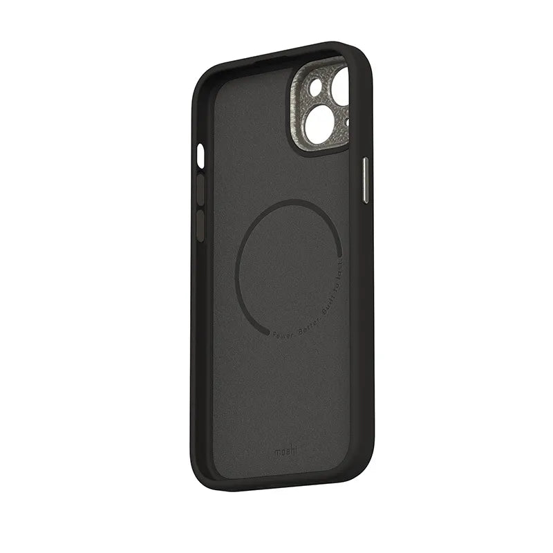 Moshi Napa MagSafe – odinis dėklas iPhone 15 Plus (Midnight Black)