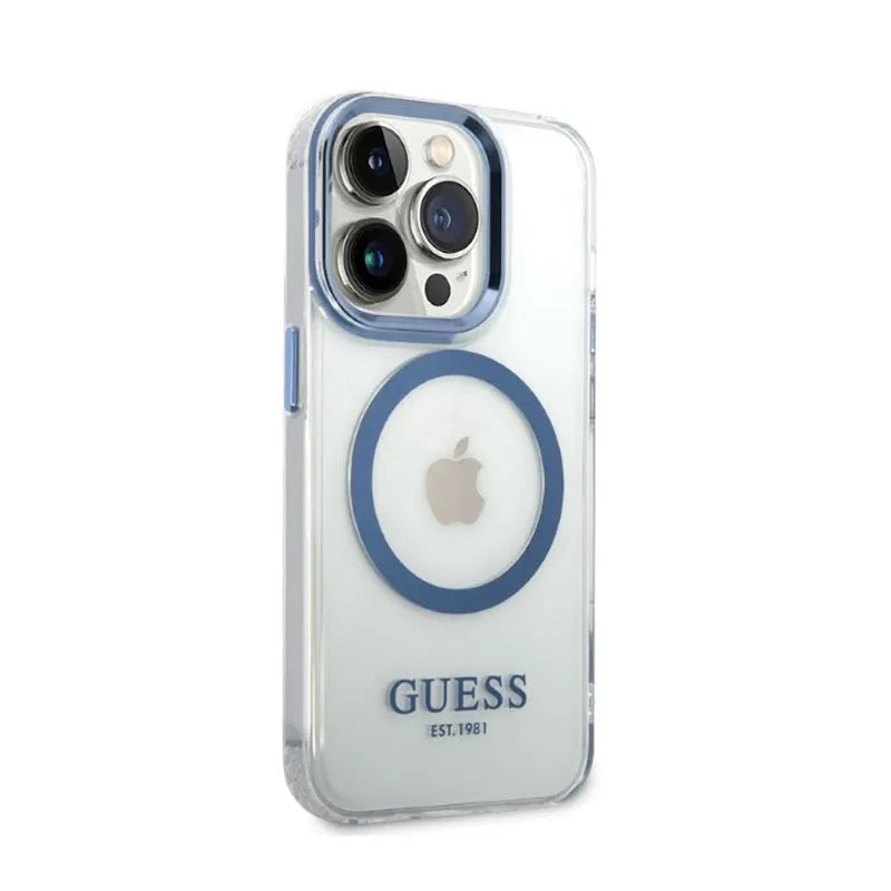 Guess Metal Outline MagSafe - dėklas iPhone 14 Pro (skaidrus)