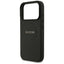 Guess Grained Ring MagSafe – Dėklas iPhone 17 Pro (juodas)