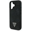 Guess Grained Hot Stamp Peony Triangle Logo MagSafe – Dėklas iPhone 16 (juodas)