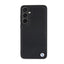 BMW Signature Leather Crossing Lines Pattern – Dėklas Samsung Galaxy S24+ telefonui (juodas)