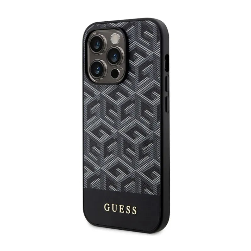 Guess GCube Stripes MagSafe – Dėklas iPhone 14 Pro (Juodas)