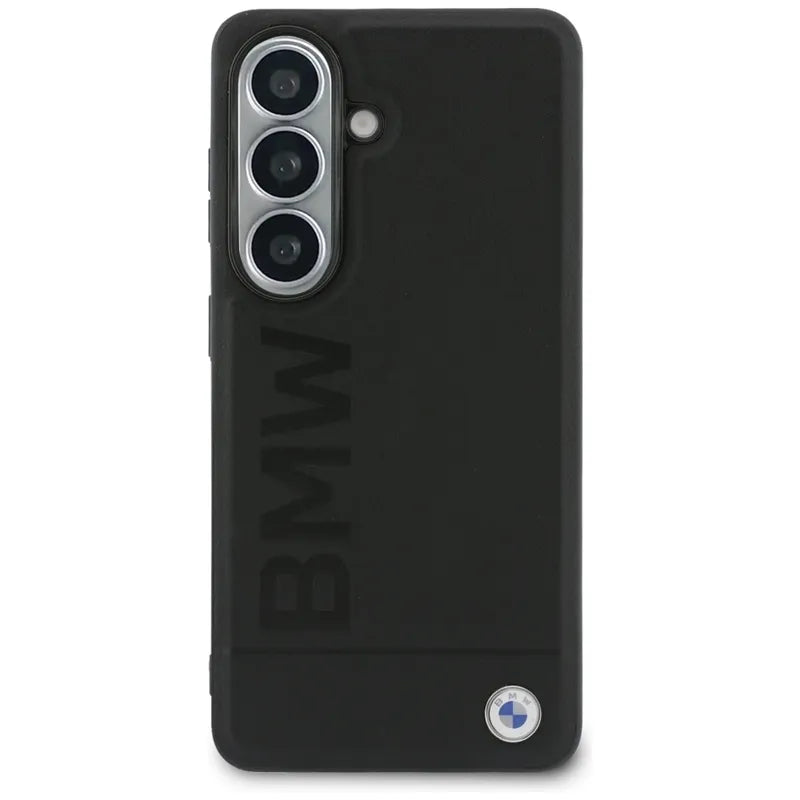 BMW Leather Hot Stamp MagSafe – Samsung Galaxy S26 dėklas (juodas)