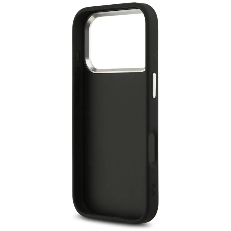 Guess 4G Big 4G Classic Logo – dėklas iPhone 17 Pro (juodas / sidabrinis)