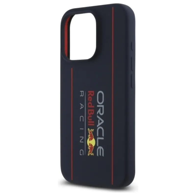 Red Bull Silicone Vertical Logo MagSafe – iPhone 16 Pro Max dėklas (tamsiai mėlynas)