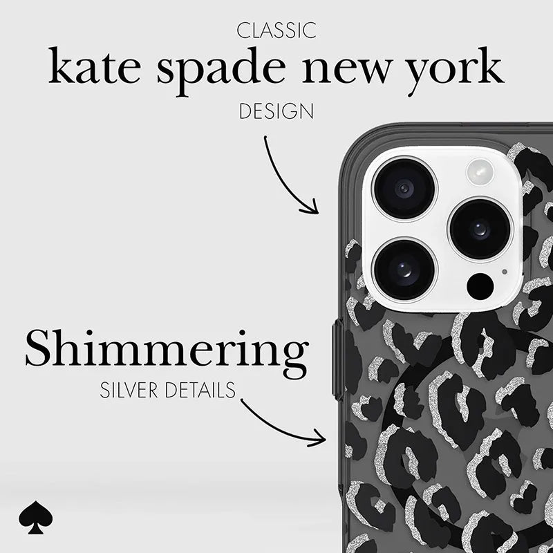 Kate Spade New York apsauginis MagSafe dėklas, skirtas iPhone 16 Pro (City Leopard)
