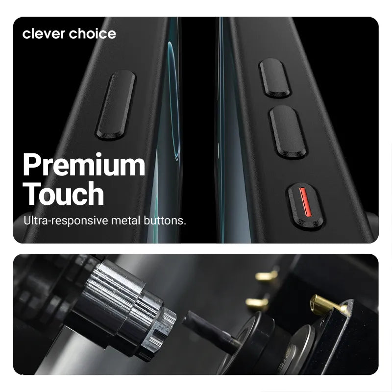 Crong Hybrid Frost MAG Cover - MagSafe dėklas iPhone 17 (juodas)