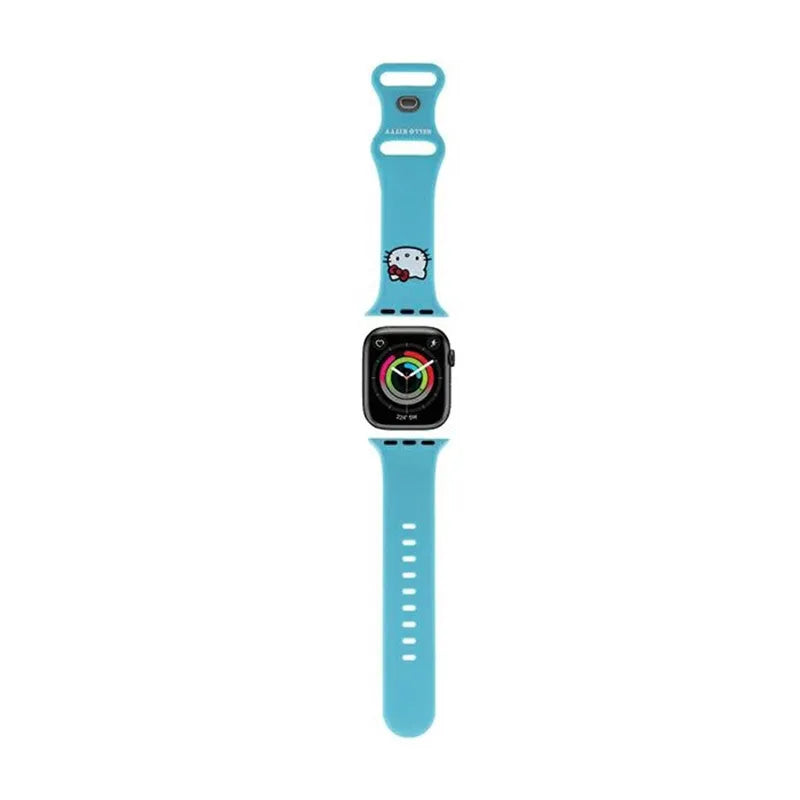 Hello Kitty silikoninė Kitty Head apyrankė, skirta Apple Watch 38/40/41 mm (mėlyna)