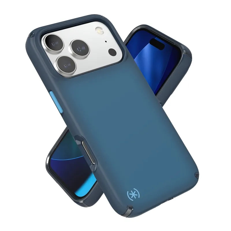 Speck Presidio Lux MagSafe – Dėklas Apple iPhone 17 Pro (Deep Sea Fade / Black / Spell Blue)