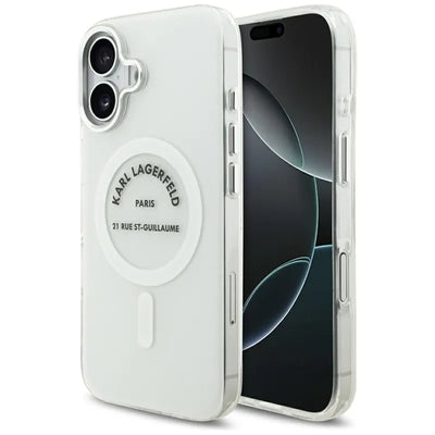 Karl Lagerfeld IML Karl RSG Logo MagSafe - Dėklas, skirtas iPhone 17 (skaidrus)