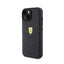 Ferrari Quilted Metal Logo – dėklas iPhone 15 (juodas)