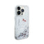 Hello Kitty Liquid Glitter Charms Kitty Head – dėklas iPhone 14 Pro (sidabrinis)