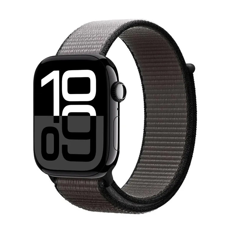 Crong Nylon - sportinis dirželis, skirtas Apple Watch 44/45/46/49 mm (tamsiai pilka)