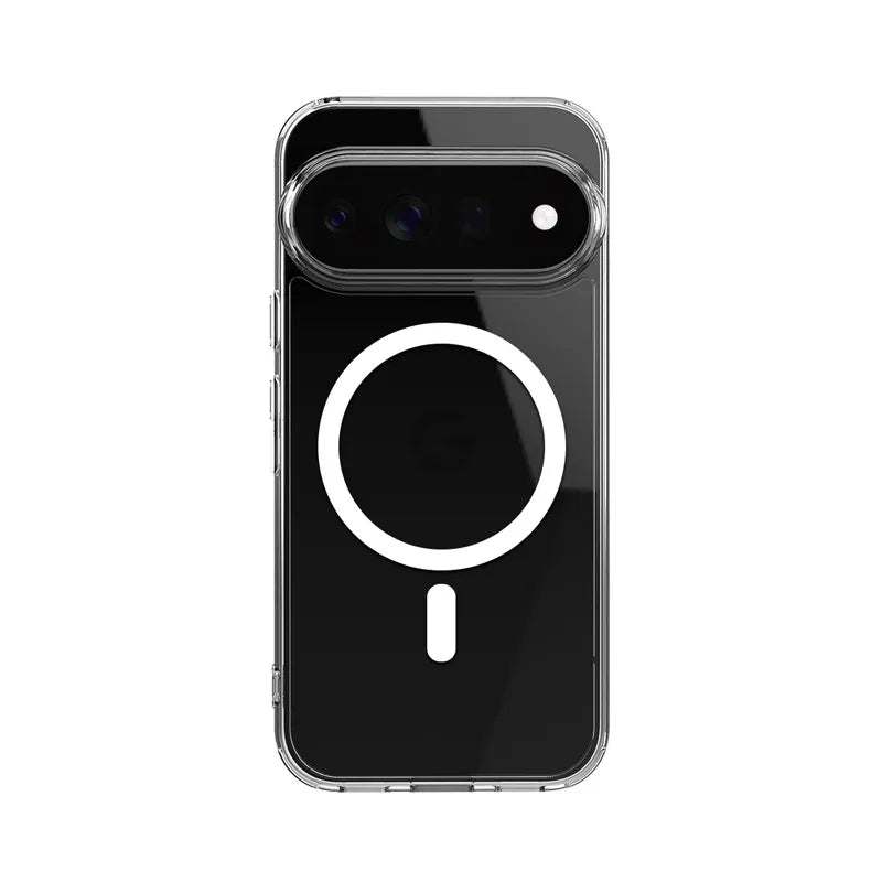 Crong Hybrid Clear Magnetic – MagSafe dėklas Google Pixel 11 (Skaidrus)