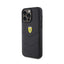 Ferrari Quilted Metal Logo – dėklas iPhone 15 Pro Max (juodas)