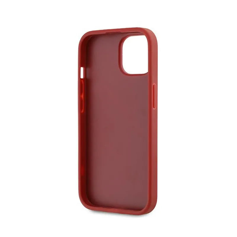 Karl Lagerfeld Diagonal Quilted Script - dėklas, skirtas iPhone 15 / 14 / 13 (raudonas)