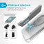 Speck Presidio Perfect-Clear ClickLock & MagSafe – iPhone 16 Plus dėklas (skaidrus / chromuota apdaila / Serene Silver)