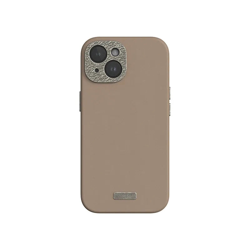 Moshi Napa MagSafe – odinis dėklas iPhone 15 (Woodsmoke Brown)