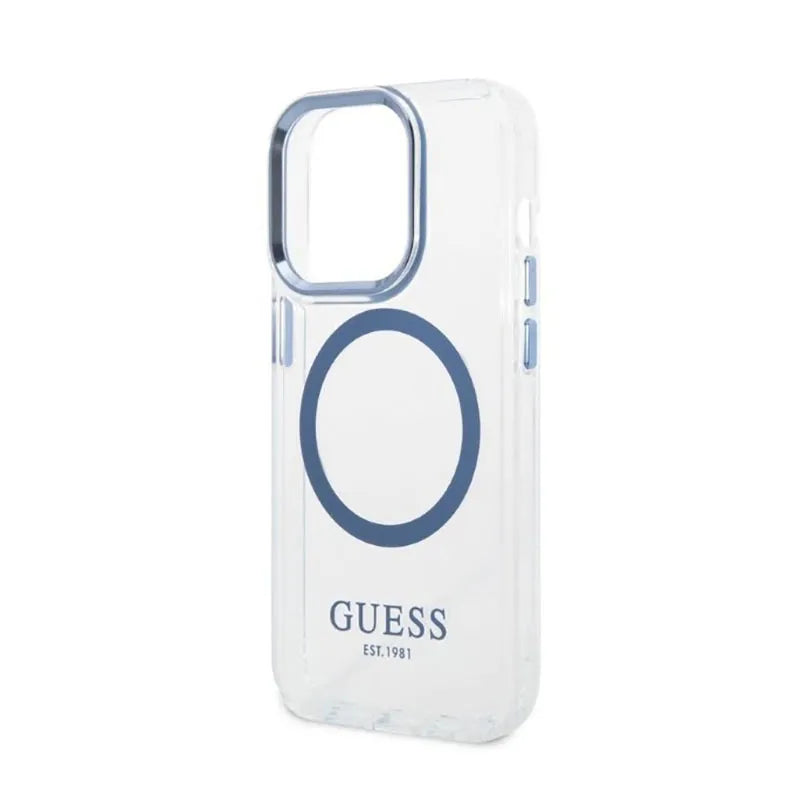 Guess Metal Outline MagSafe - dėklas iPhone 14 Pro (skaidrus)