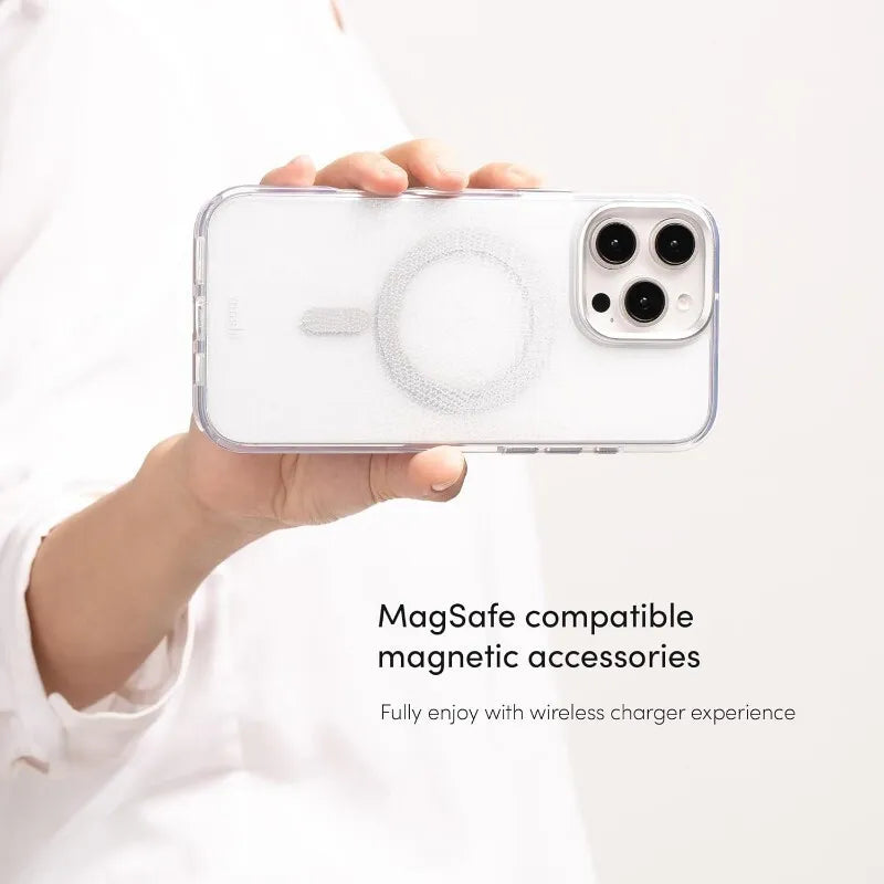 Moshi iGlaze MagSafe – dėklas iPhone 16 Pro Max (Mist White)