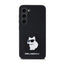 Karl Lagerfeld Silicone Choupette Metal Pin – dėklas Samsung Galaxy S24 (juodas)