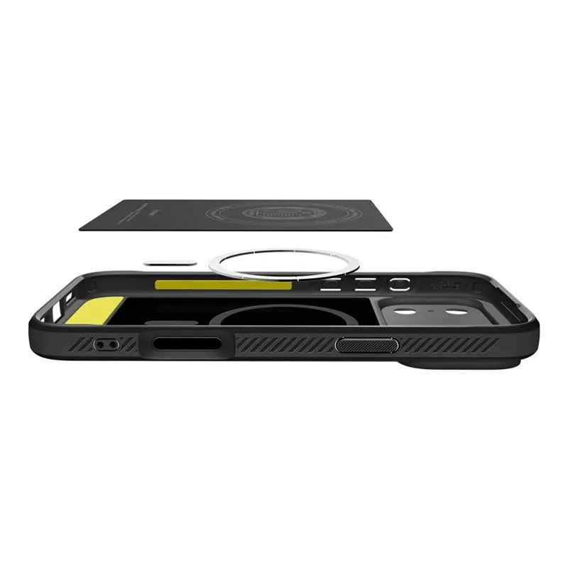 Spigen Rugged Armor Mag MagSafe – dėklas iPhone 17 Pro Max (matinė juoda)